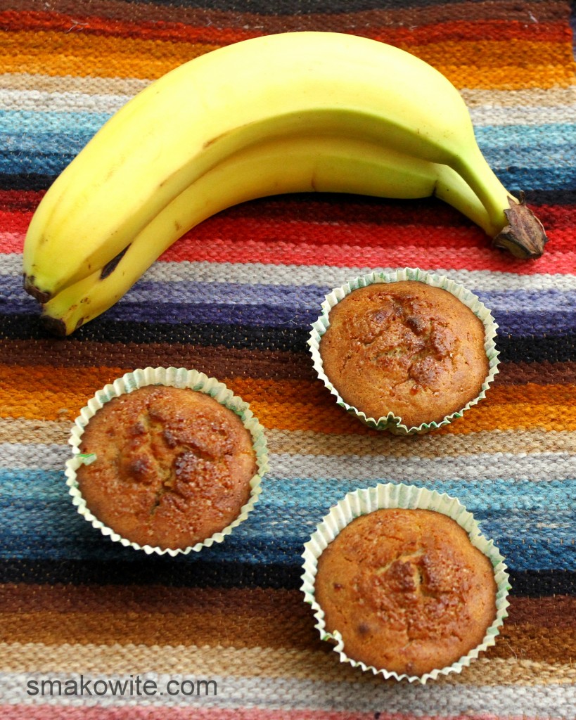 muffinki bananowe z brązowym cukrem